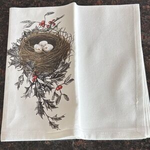 Elegant White Table Linen with Nest Design
